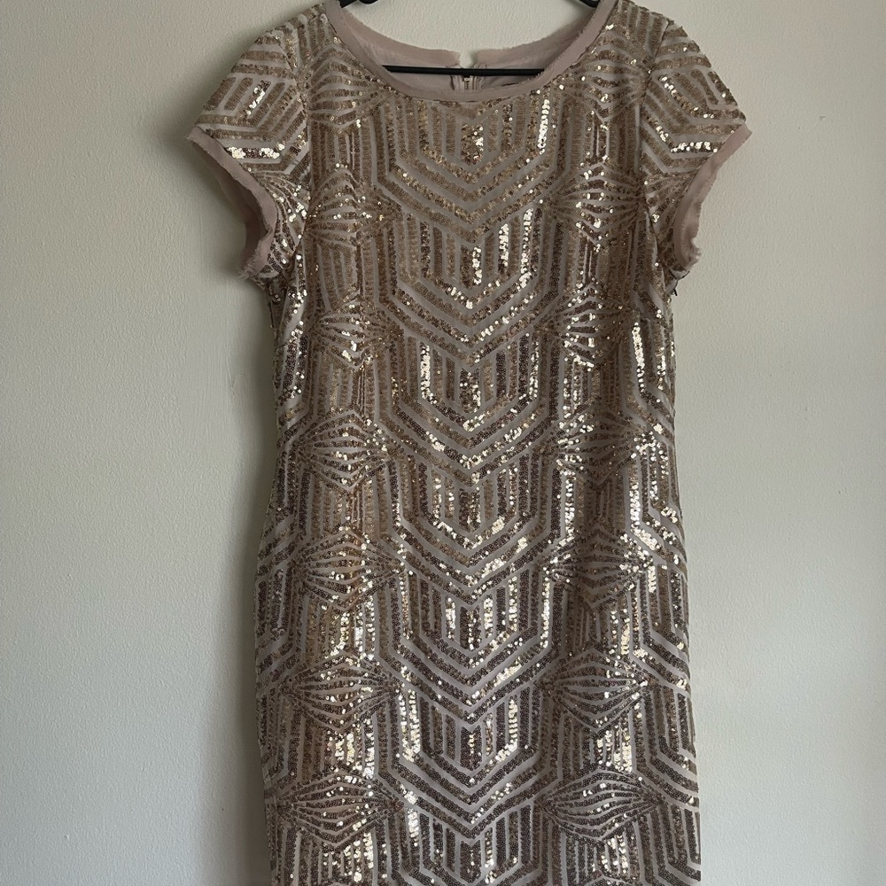 Gold cocktail dress